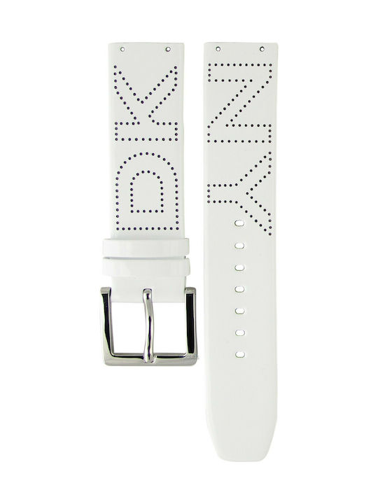 DKNY Watch with White Leather Strap NY4707