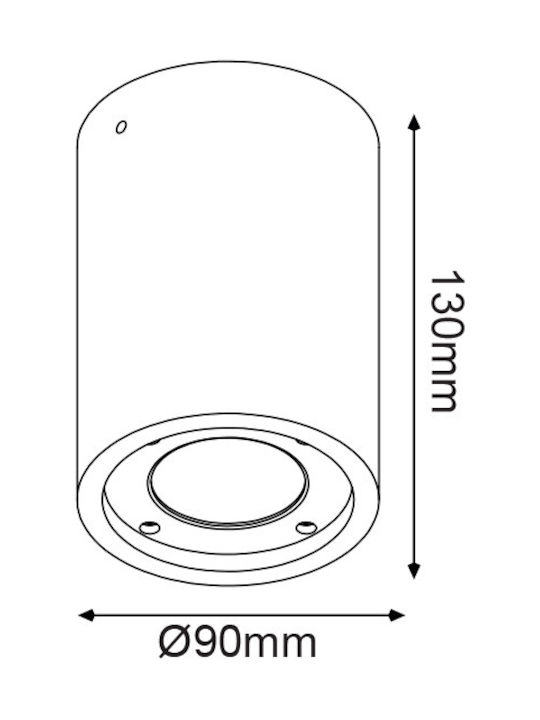 Aca Rezistent la apă Spot de Exterior GU10 în Culoare Roșu MK163130RR