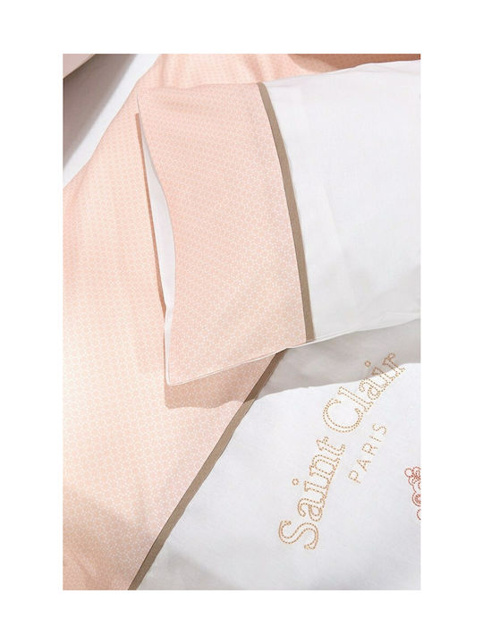 Saint Clair Corona Set Baby Bettlaken Für Krippe Baumwolle Rosa 110x170cm 2Stück