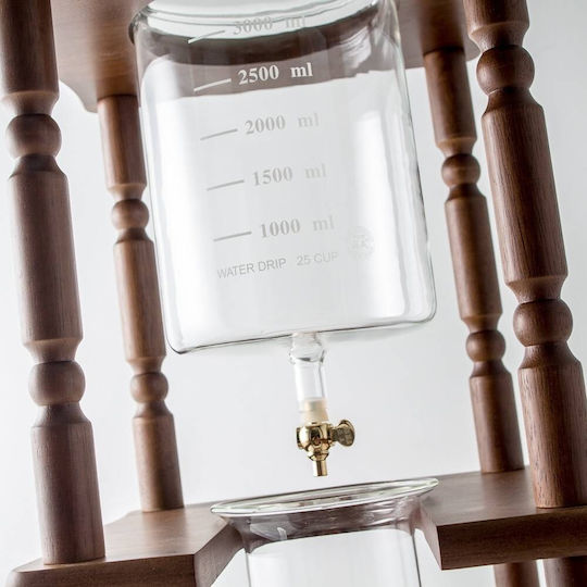 Yama Glass YA25 Glass Ice Drip Brewer 3000ml 25 Cups Brown