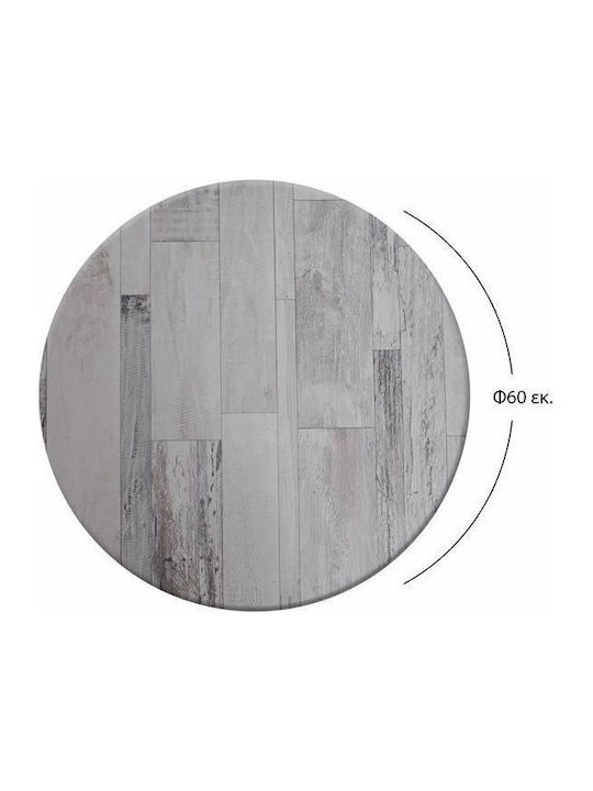 HomeMarkt Rotundă Suprafața mesei Werzalit în culoarea Gri 60x60x2.5cm HM5227.07 1buc