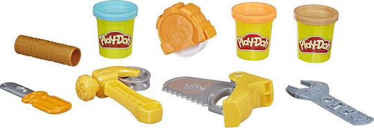 Hasbro Play-Doh Set Aluat De Modelare Plasticină Toolin Around Cu 4 Culori Pentru 3+ Ani