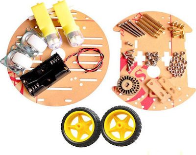 2WD Mini Round Double-Deck Smart Robot Car Chassis Kit pentru Arduino