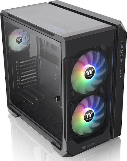 Thermaltake View 51 TG ARGB Gaming Midi Tower Κουτί Υπολογιστή με Πλαϊνό Παράθυρο Μαύρο