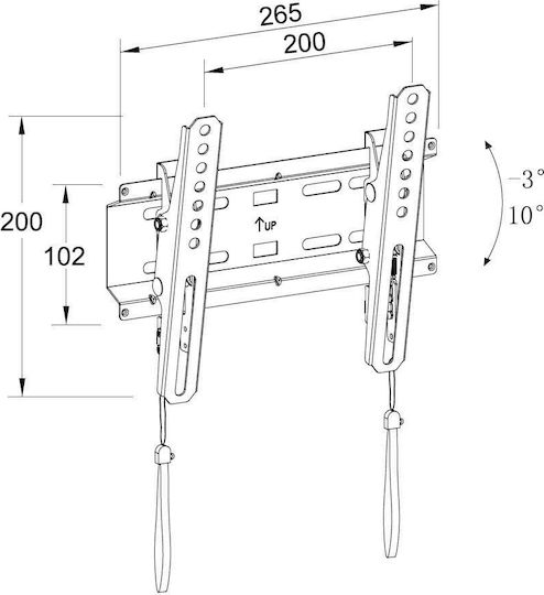 Well TLS43 99-1340 Suport TV de perete până la 43" și 25kg