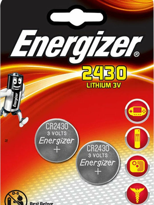 Energizer Μπαταρίες Λιθίου Ρολογιών CR2430 3V 2τμχ