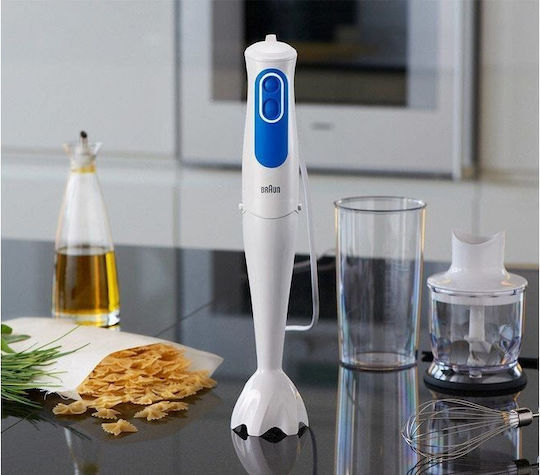 Braun MultiQuick 3 MQ3025WH Spaghetti Hand Blender with Plastic Rod 700W White