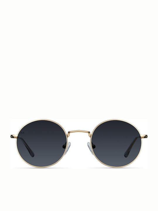 Meller Kendi Unisex Sonnenbrille mit Gold Metall Gestell und Schwarz Polarisiert Linse KE-GOLDCAR
