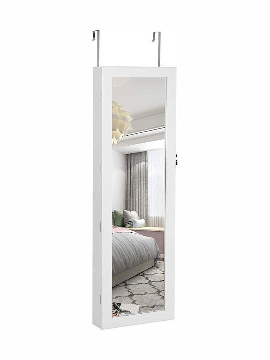 Songmics Ντουλάπα Κοσμημάτων Ξύλινη Λευκή 37x10x120cm Songmics Ντουλάπα Κοσμημάτων Ξύλινη Λευκή 37x10x120cm