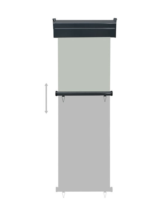 vidaXL Rulou lateral de umbrire Terasă Gri x2.5m