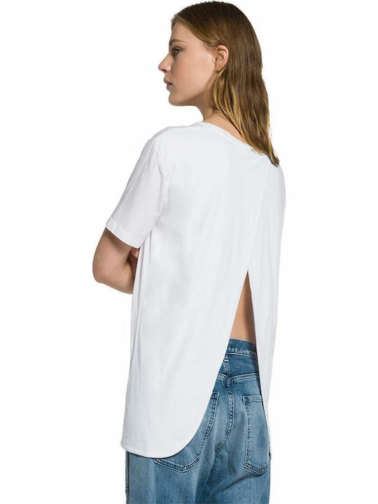 Replay Damen T-Shirt Weiß