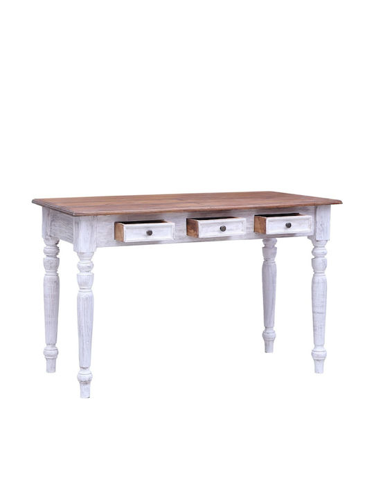 Desk made of Solid Wood Brown 117x57x75cm