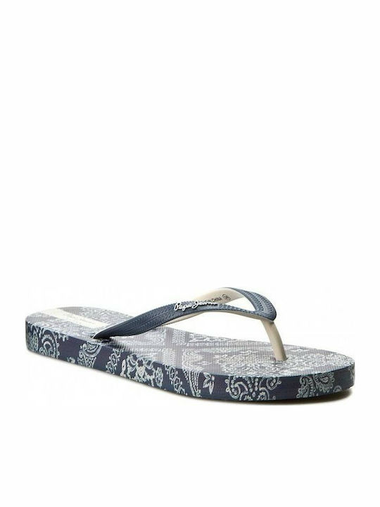 Pepe Jeans Rake Scarf Frauen Flip Flops in Blau Farbe