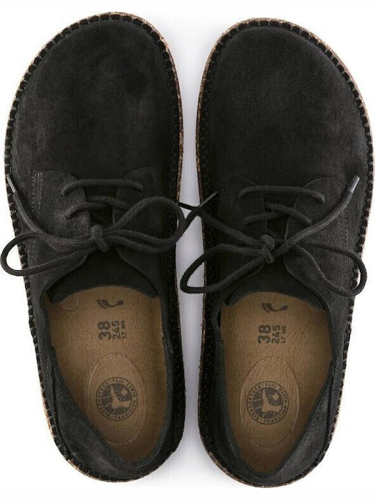 Gary Leder Damen Oxfords in Schwarz Farbe