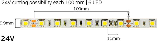 VK Lighting LED Strip 24V Adjustable White Light 5m Type SMD5050