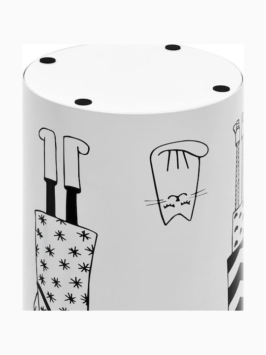 vidaXL Regenschirmständer Metallisch White 18x18x48.5cm 1Stück