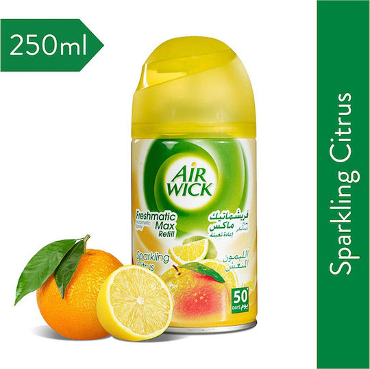 Airwick Nachfüllpack für Sprühgerät Freshmatic Max Nachfüllpackung mit Duft Zitrusfrüchte 250ml