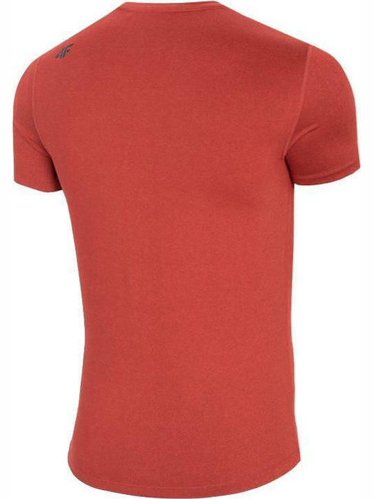 4F Men's Athletic T-shirt Short Sleeve Orange