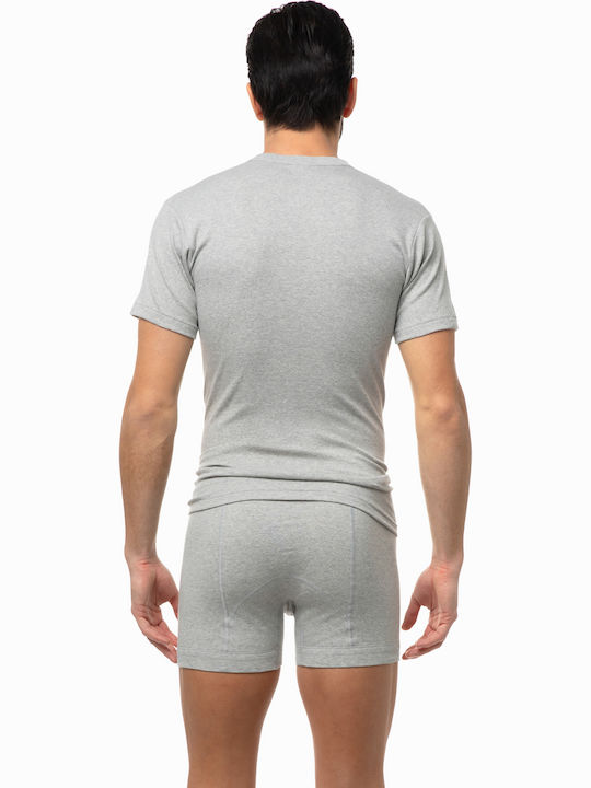 Men's Undershirt Short-sleeved in Gray Color