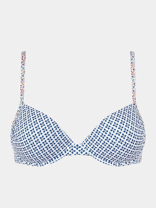Padded Bikini Bra Mix & Match with Adjustable Straps Light Blue