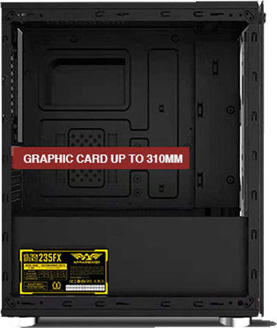 Armaggeddon NIMITZ TR1100 Gaming Middle Tower Carcasă PC cu Deschidere Laterală Neagră