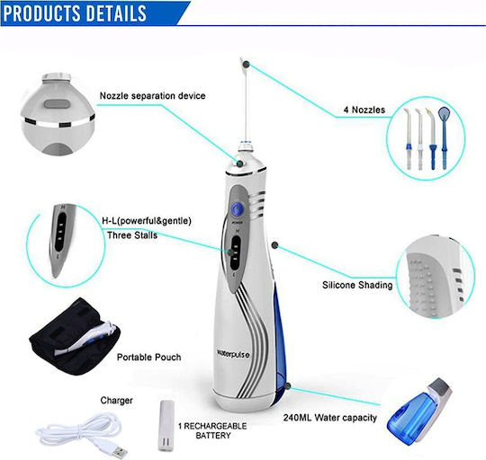 Waterpulse V400 Elektrische Zahnbürste Weiß