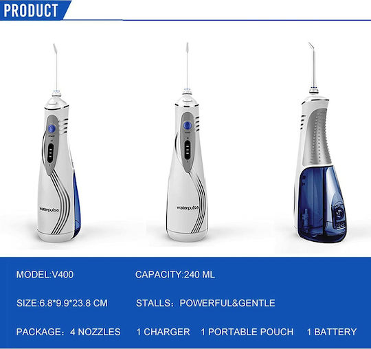 Waterpulse V400 Elektrische Zahnbürste Weiß