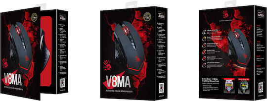 A4Tech V8MA Gaming Ποντίκι 3200 DPI Μαύρο