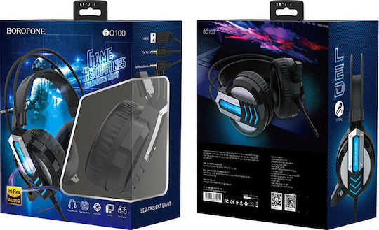 Borofone BO100 Fun Over Ear Gaming Headset με σύνδεση USB / 2x3.5mm