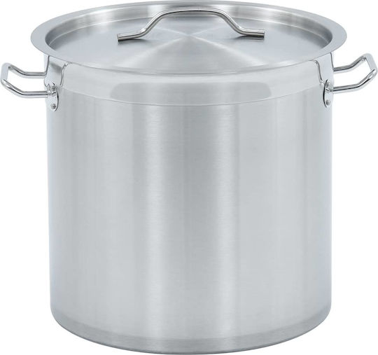 vidaXL Stainless Steel Marmite Pot 25lt / 32cm vidaXL Stainless Steel Marmite Pot 25lt / 32cm