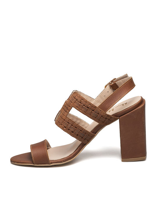 50 Din piele Sandale Tabac maro