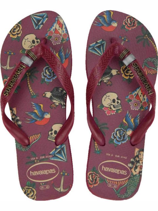 Top Tribo Men's Flip Flops Burgundy