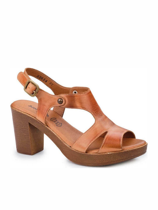 Boxer Anatomic Leather Women's Sandals Tabac Brown