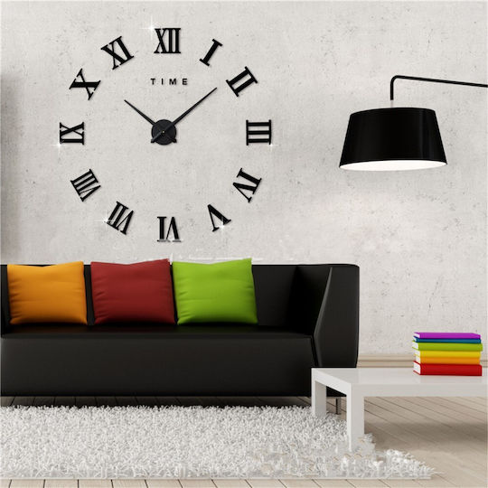 3D Roman Numbers DIY Μικρό 3D Αντικέ Ρολόι Τοίχου Πλαστικό Μαύρο Ø50cm 3D Roman Numbers DIY Μικρό 3D Αντικέ Ρολόι Τοίχου Πλαστικό Μαύρο Ø50cm