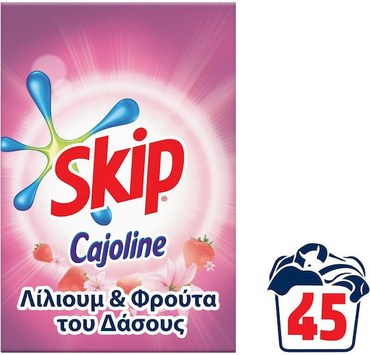 Skip Cajoline Απορρυπαντικό Ρούχων σε Σκόνη με Άρωμα Cajoline Λίλιουμ & Φρούτα του Δάσους 3.15kg (45 Μεζούρες)