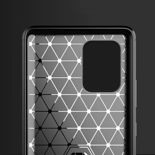 Hurtel Carbon Fiber Brushed Back Cover Σιλικόνης Μαύρο (Galaxy S10 Lite)
