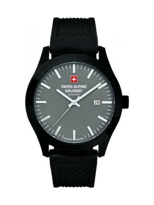 Swiss Alpine Military by Grovana Watch Battery with Black Rubber Strap 7055.1878SAM