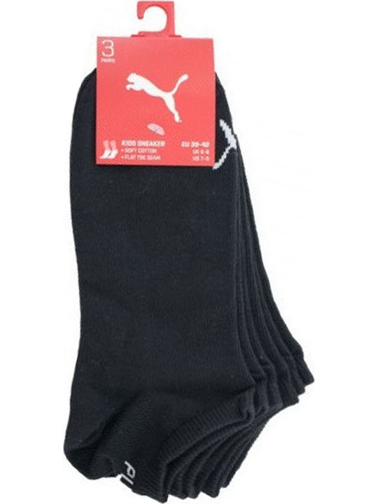 Puma Boys 3 Pack Sport Ankle Socks Black