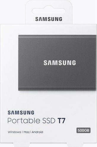 Samsung Portable SSD T7 USB 3.2 / USB-C 500ГБ 2.5" Сив титан