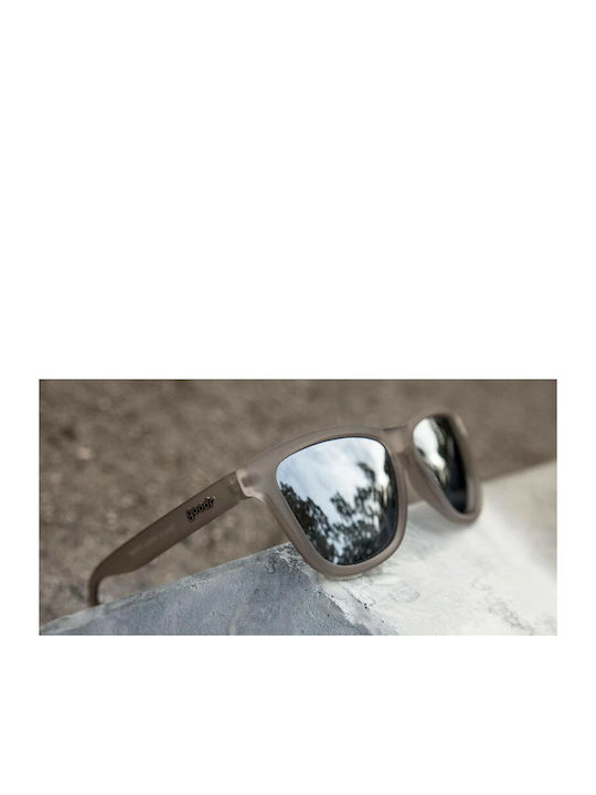 Goodr Going To Valhalla Witness Unisex Sunglasses with Gray Horn-Rimmed Frame and Gray Polarized Lenses