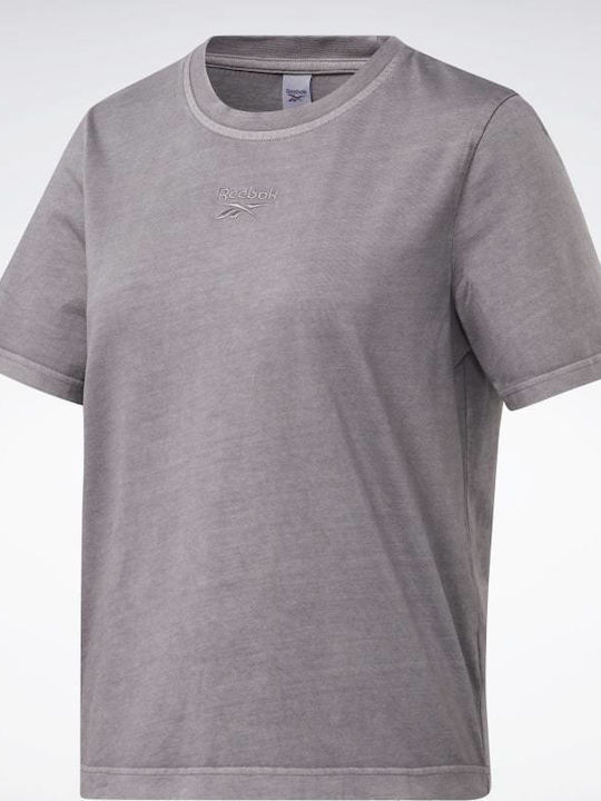 Classics Washed Γυναικείο Αθλητικό T-shirt Γκρι