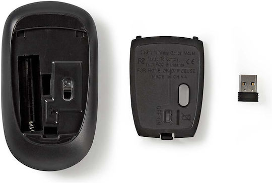 Nedis Premium Fabric Wireless Mouse Black