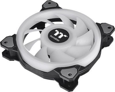 Thermaltake Riing Quad 14 RGB Radiator Fan TT Premium Gehäuselüfter 140mm mit Verbindung 4-Pin PWM 3Stück Schwarz