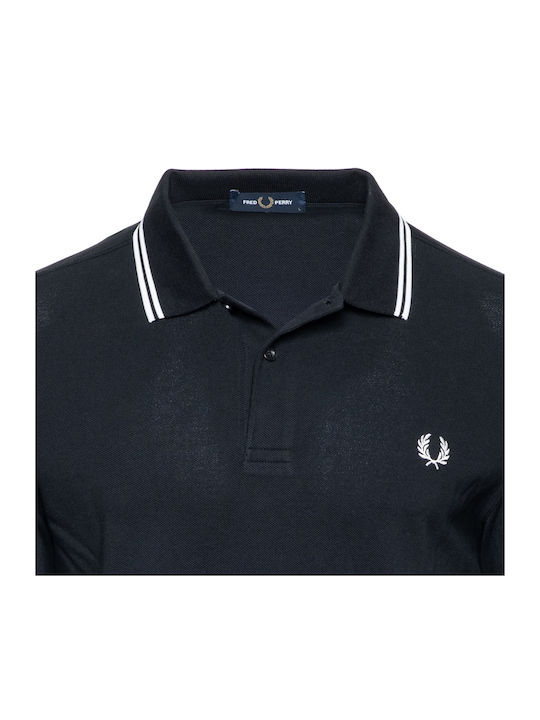 Men's Long Sleeve Polo Blouse Black