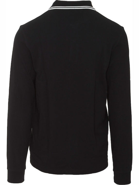 Men's Long Sleeve Polo Blouse Black