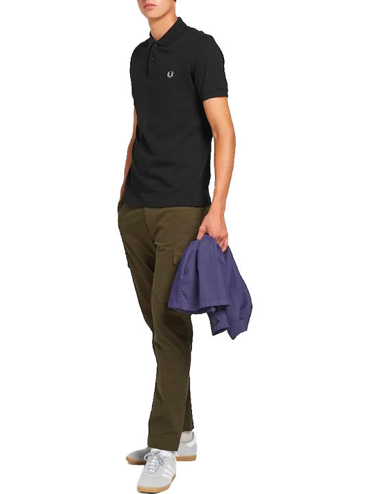 Polo Herrenbluse Kurzarm Schwarze