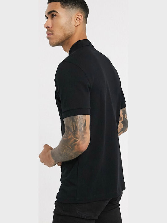 Polo Herrenbluse Kurzarm Schwarze