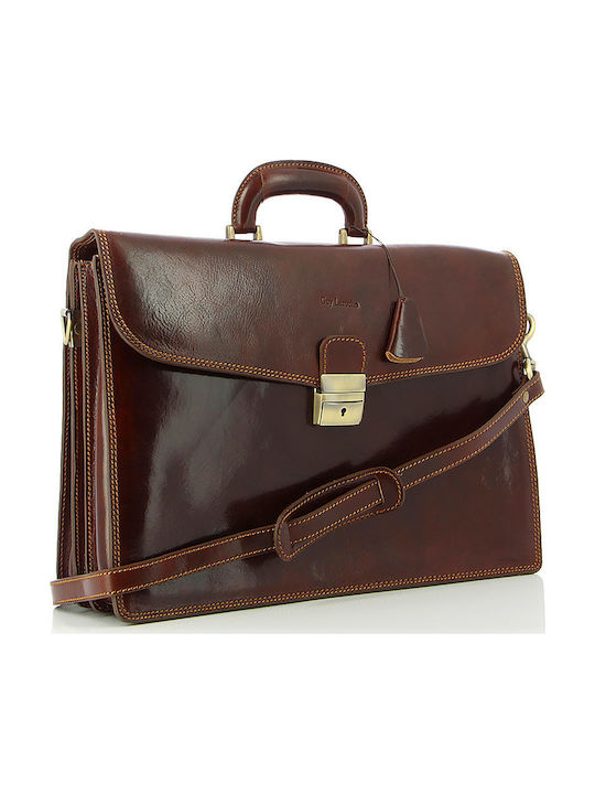 Guy Laroche Leder Herrentasche Geldbörse Tabac Braun