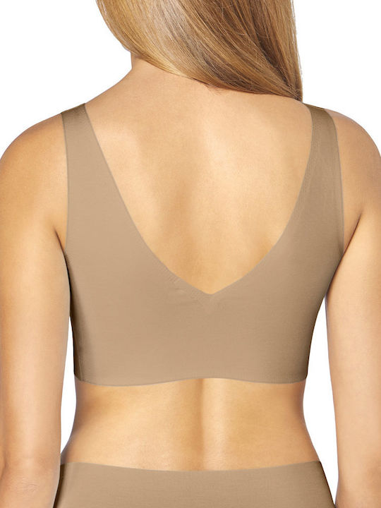 Sloggi Zero Feel Natural Frauen Sport-BH Beige mit Polsterung