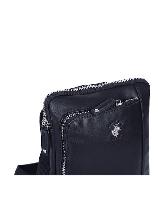 Leather Men's Bag Shoulder / Crossbody Navy Blue